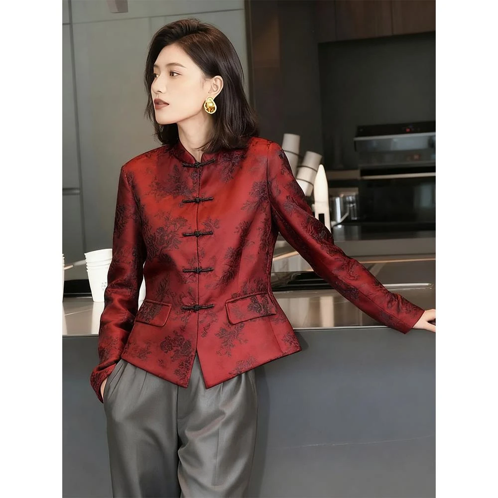早秋气质高端独特新中式女装国风外套女2025秋季新款唐装复古上衣