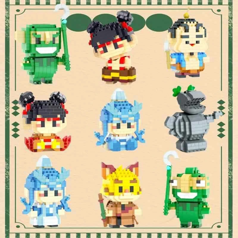 迷你微颗粒积木哪吒2魔童闹海周边哪吒敖丙积木公仔手办拼装手工