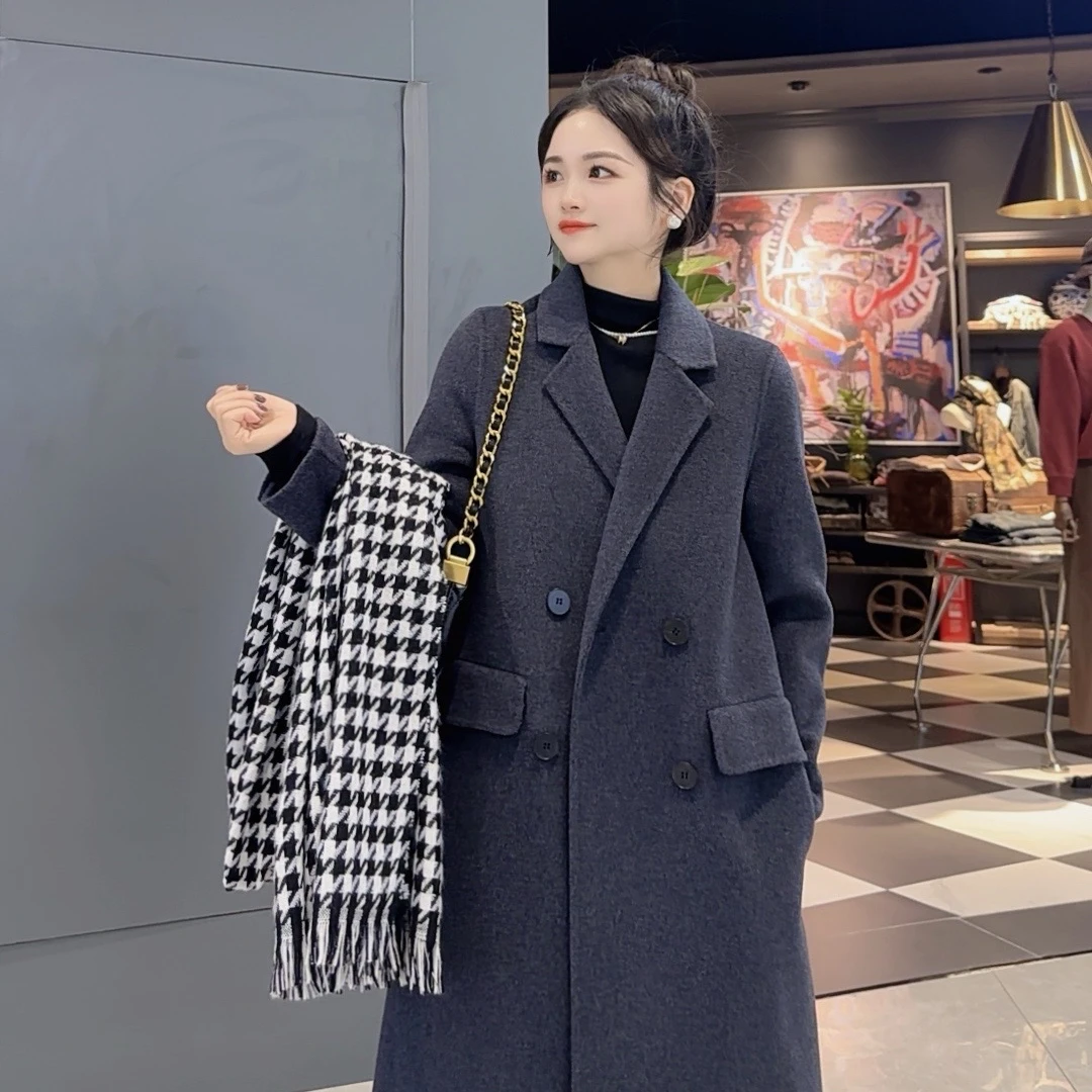 【轩妈专属】100%纯羊毛大衣小个子秋冬新款加厚保暖百搭外套