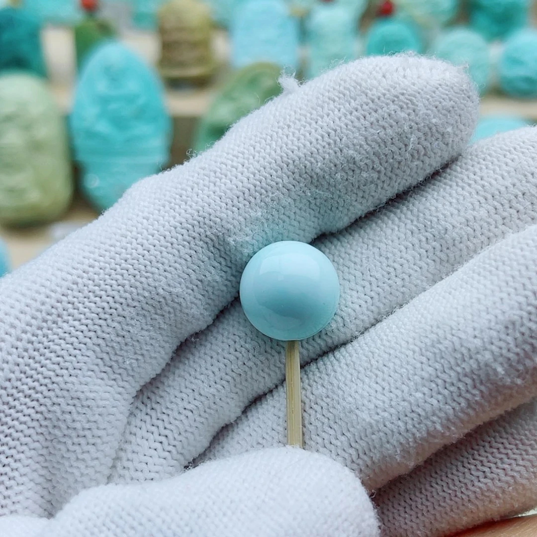 绿松石未镶嵌珠宝奇石12mm