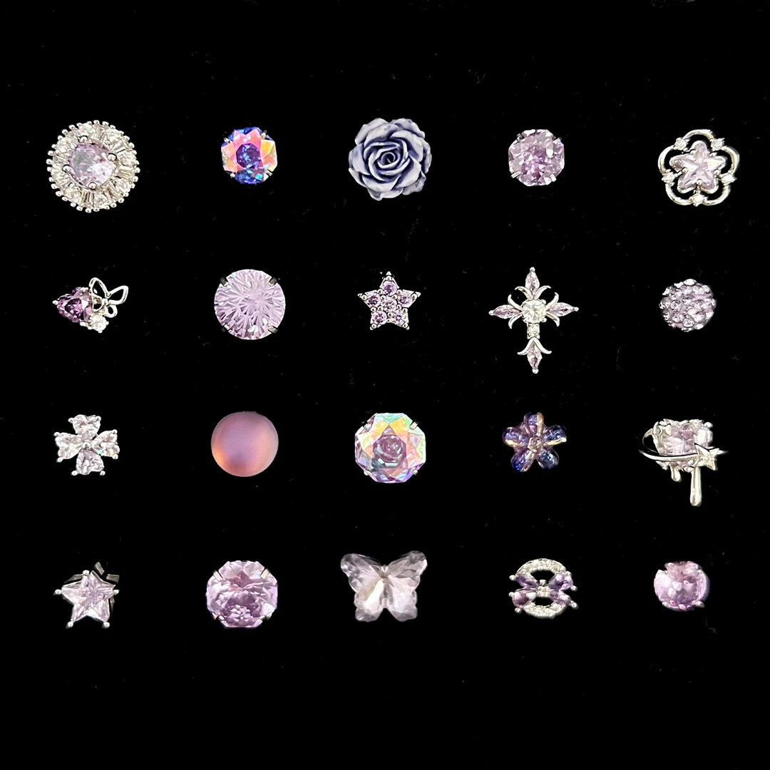 钛钢耳饰 晨曦紫雾｜RINGRING商店紫色系耳骨钉钛钢养耳耳钉