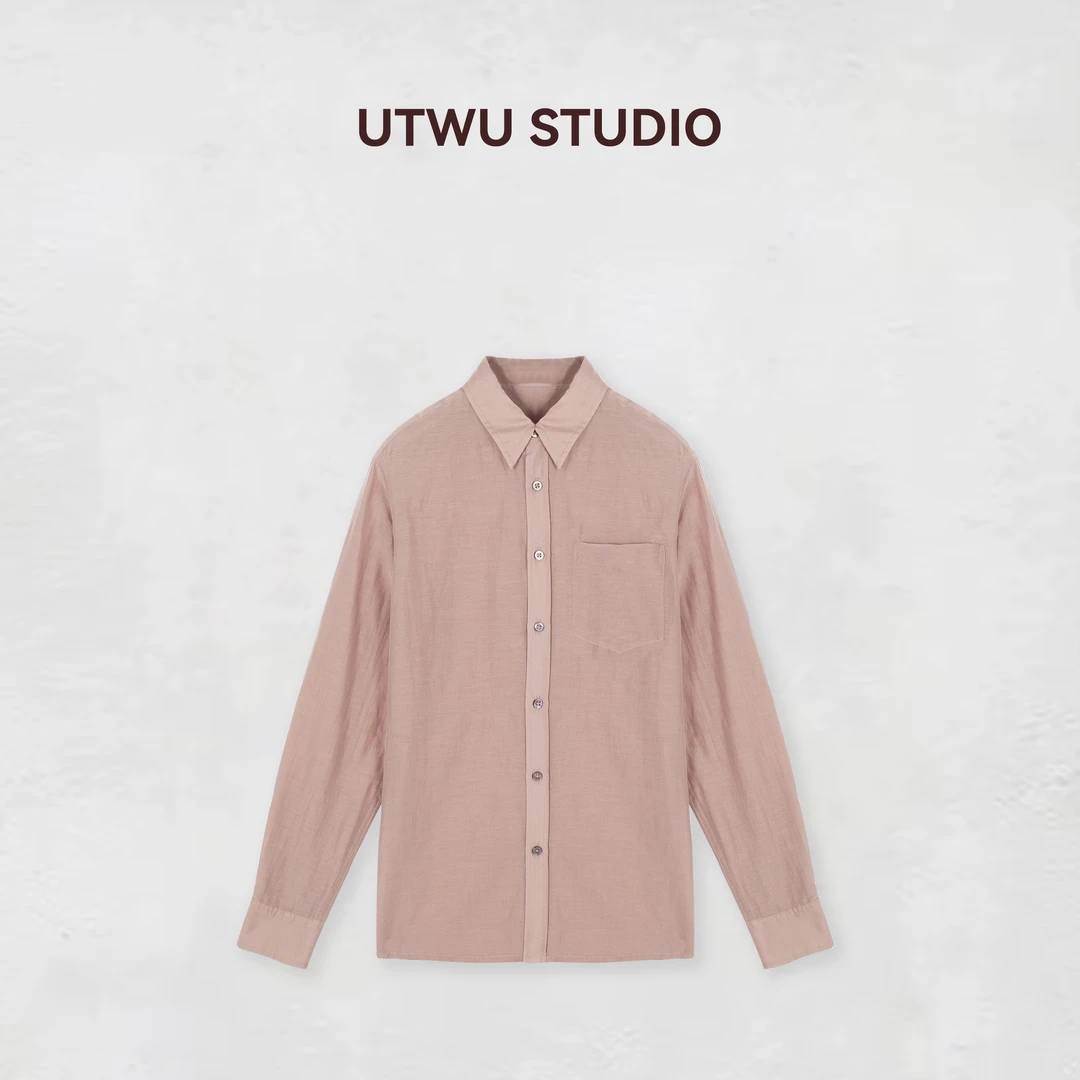 小敏「悦己至上」丝棉混纺春夏法式高级感灰粉肤感衬衫S25C1002