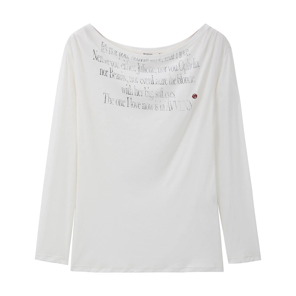 AVVENN设计师品牌 25夏新品 徽标出游大领口TEE