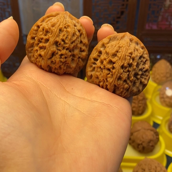 文玩核桃把件41三角疆 微修