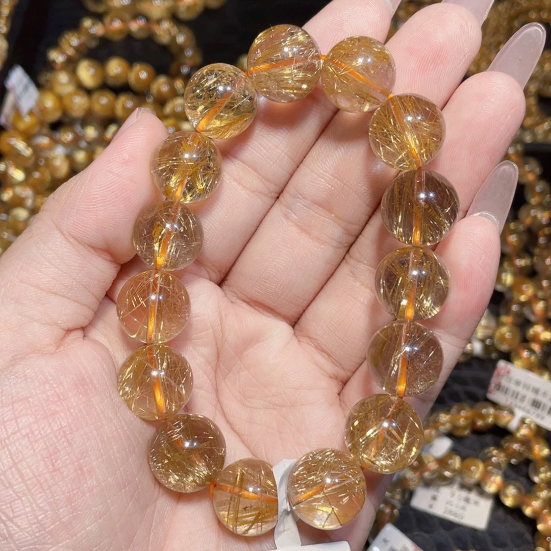 水晶手链未镶嵌天然钛晶手链