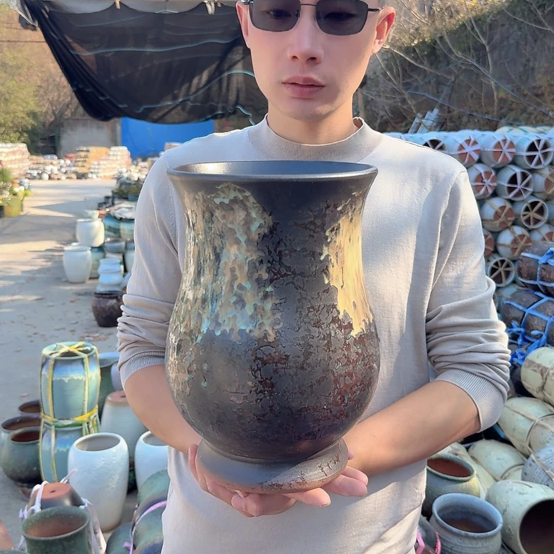 紫砂花盆口19高30（一个琉璃束腰葫芦