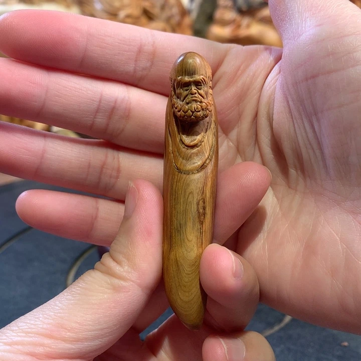 柏木（崖柏）你**好根雕摆件