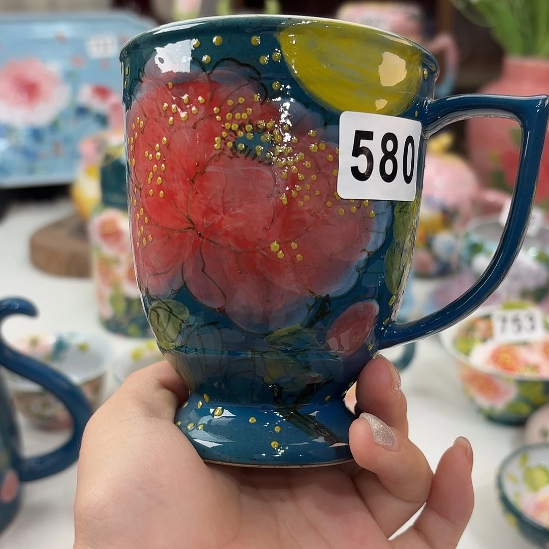 景德镇手绘高温釉下彩陶瓷茶具