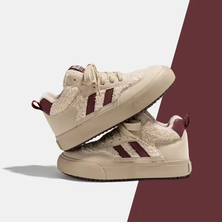 H1262 冬季女鞋保暖棉鞋女2025新款加绒高帮鞋加厚毛毛二棉鞋子