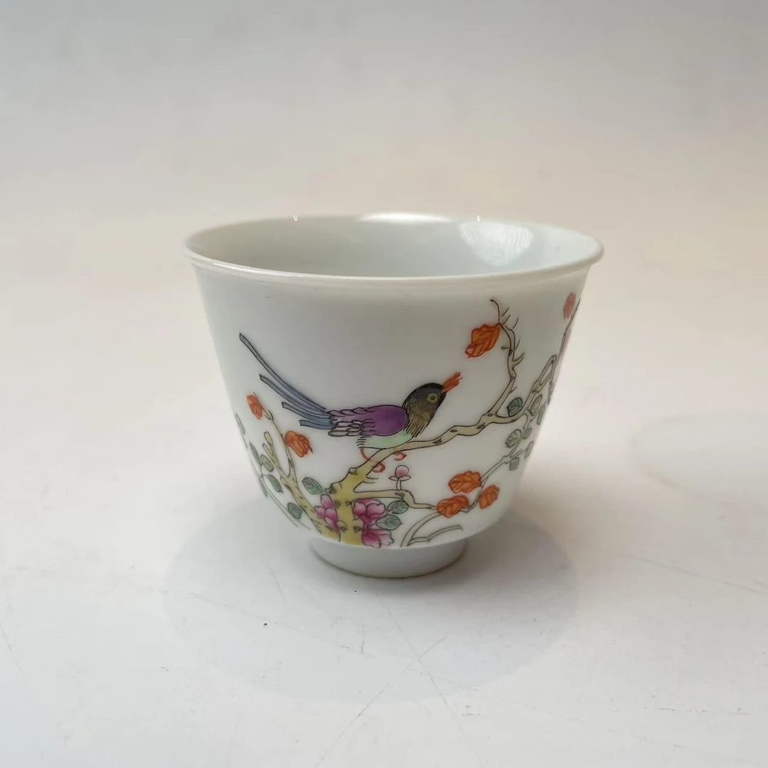 粉彩花鸟杯BY00X0117