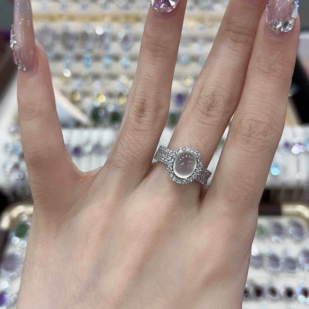 R***r岫玉银S925镶嵌戒指