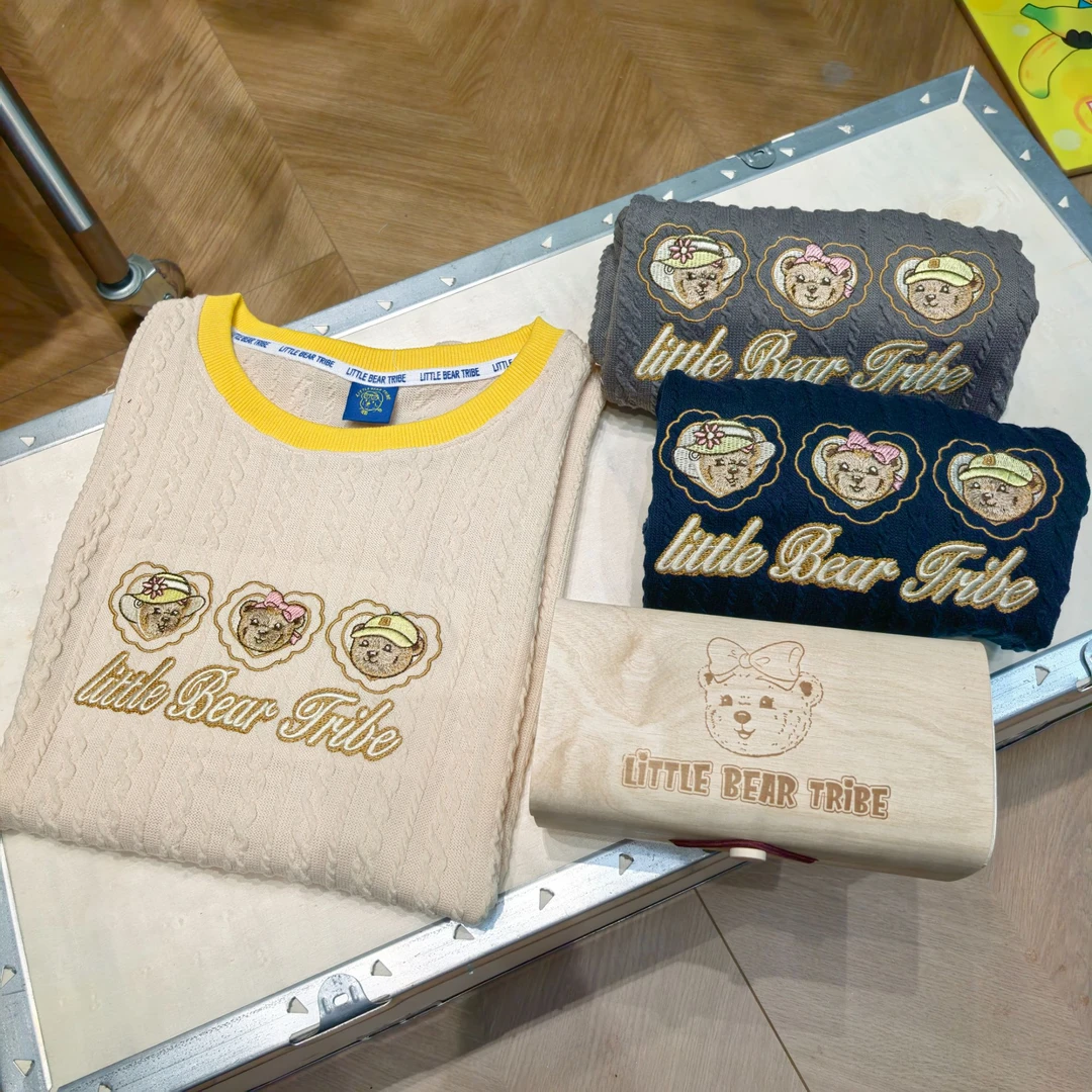 青岛外贸 小熊部落 短袖T恤 提花面料 2353