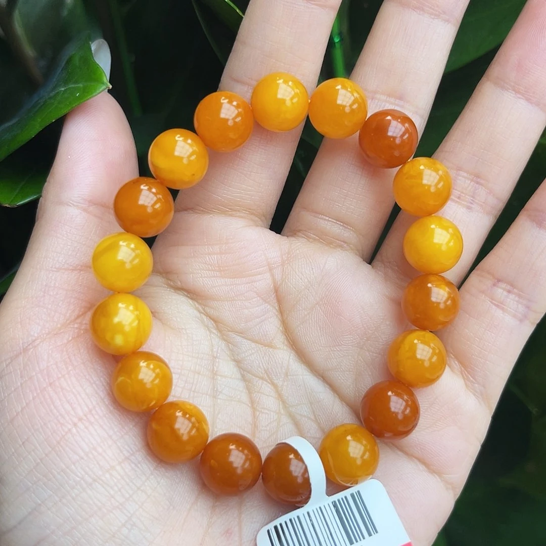 未镶嵌琥珀手链10m老蜡