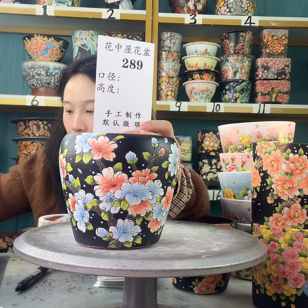 陶景德镇手工花盆289
