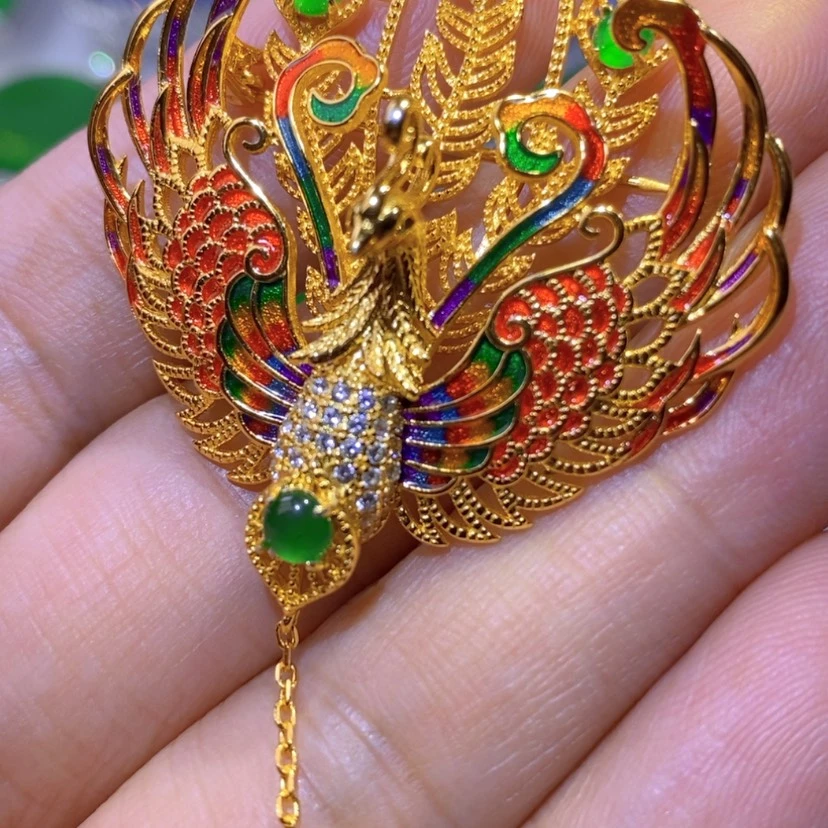 【闪购商品】翡翠挂件银S925镶嵌天然翡翠