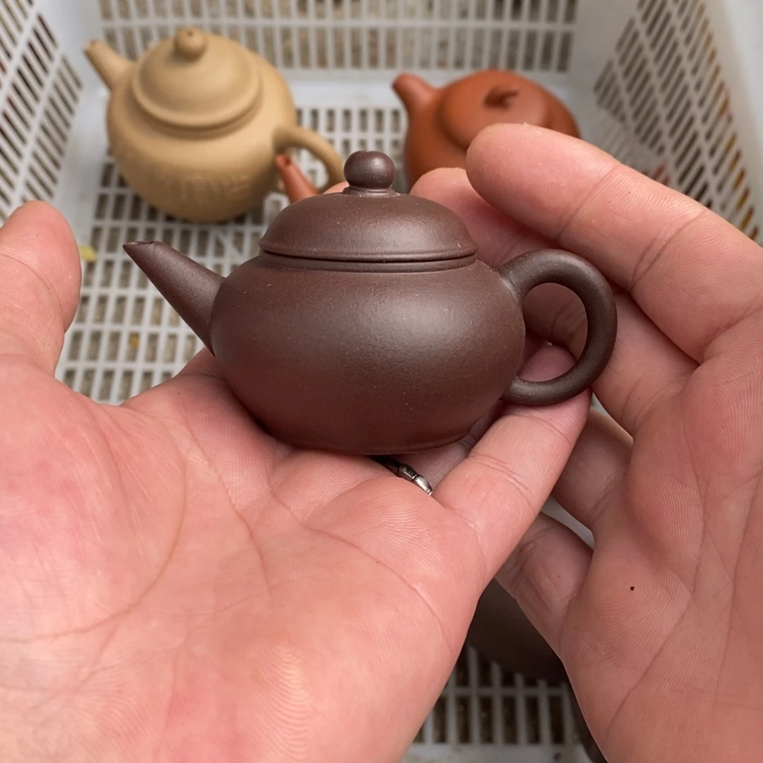 茶壶紫砂老紫泥水平50cc