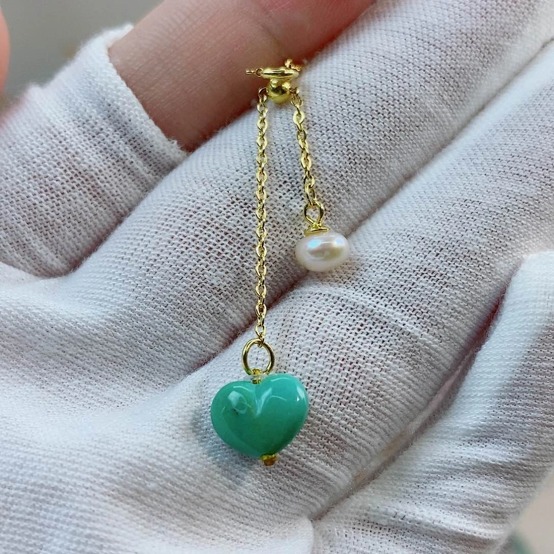 银S925镀金镶嵌绿松石珠宝奇石