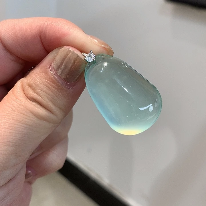 岫玉未镶嵌颈饰【猫家】天然玉石颈饰不带链子