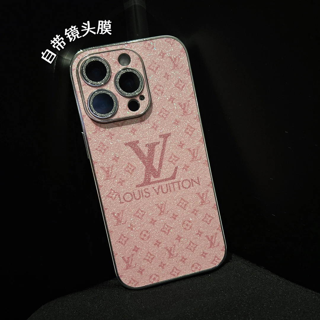适用iphone苹果16手机壳pro高级感max硬壳15防摔14电镀闪粉13老花