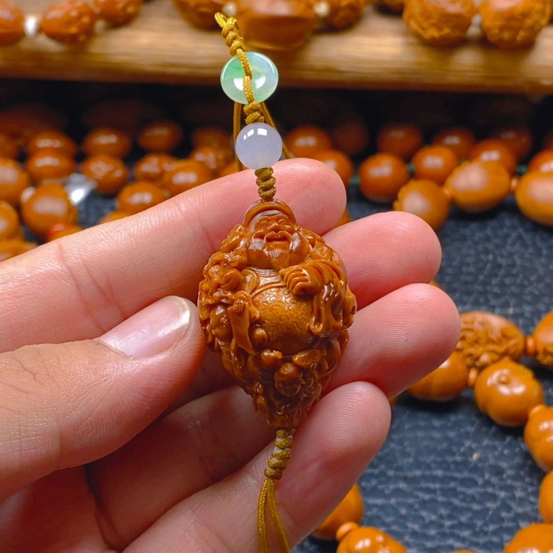 手串/手链橄榄核许忠英2.58祥云九子财神