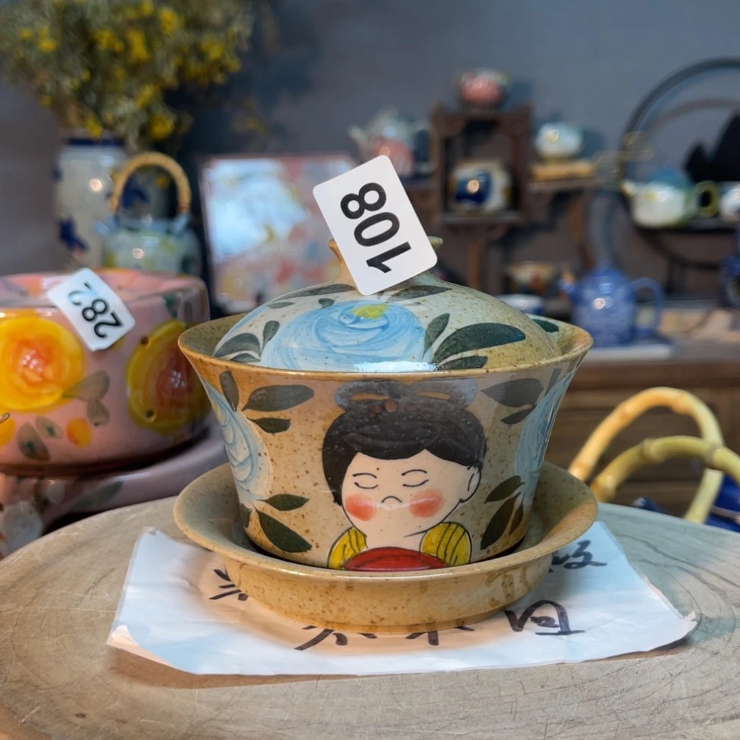 杯素浅陶瓷手工手绘