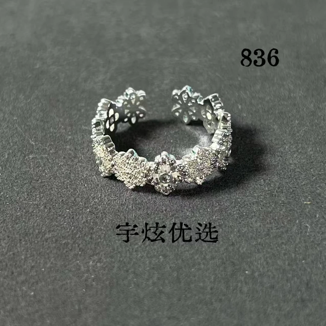黄铜合成锆石戒指 时尚百搭戒指小众836