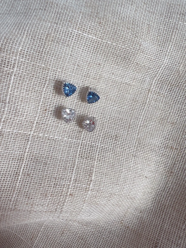 925银合成锆石耳饰 精工厂时尚ins简约百搭合成锆石电白银耳饰