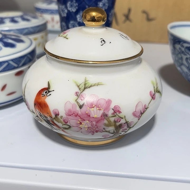 清***霞景德镇陶瓷桃花灌子1个