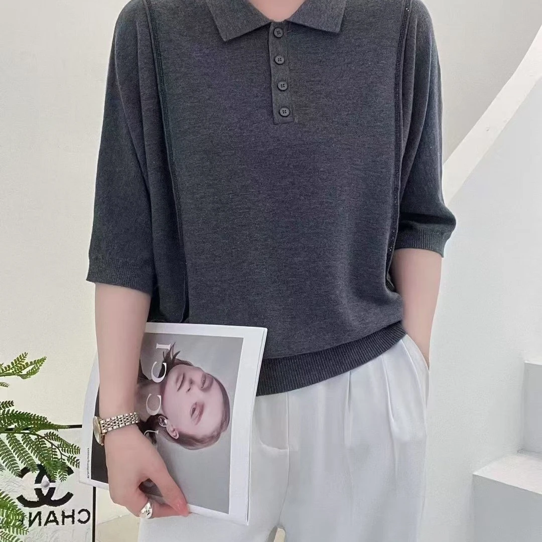 女毛针织衫甜辣国风无袖针织开衫上衣百搭polo
