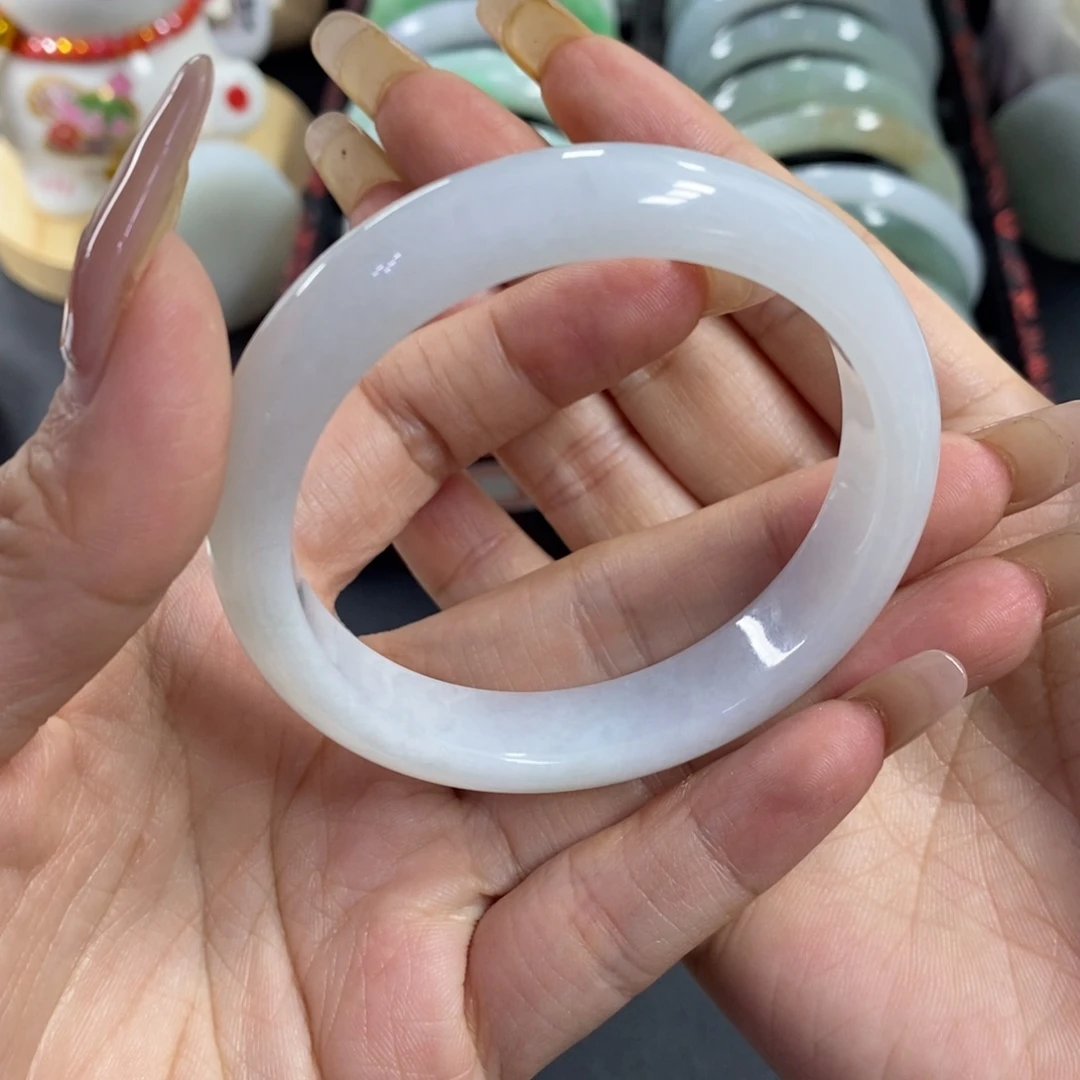 翡翠未镶嵌手镯天然翡翠手镯53.6