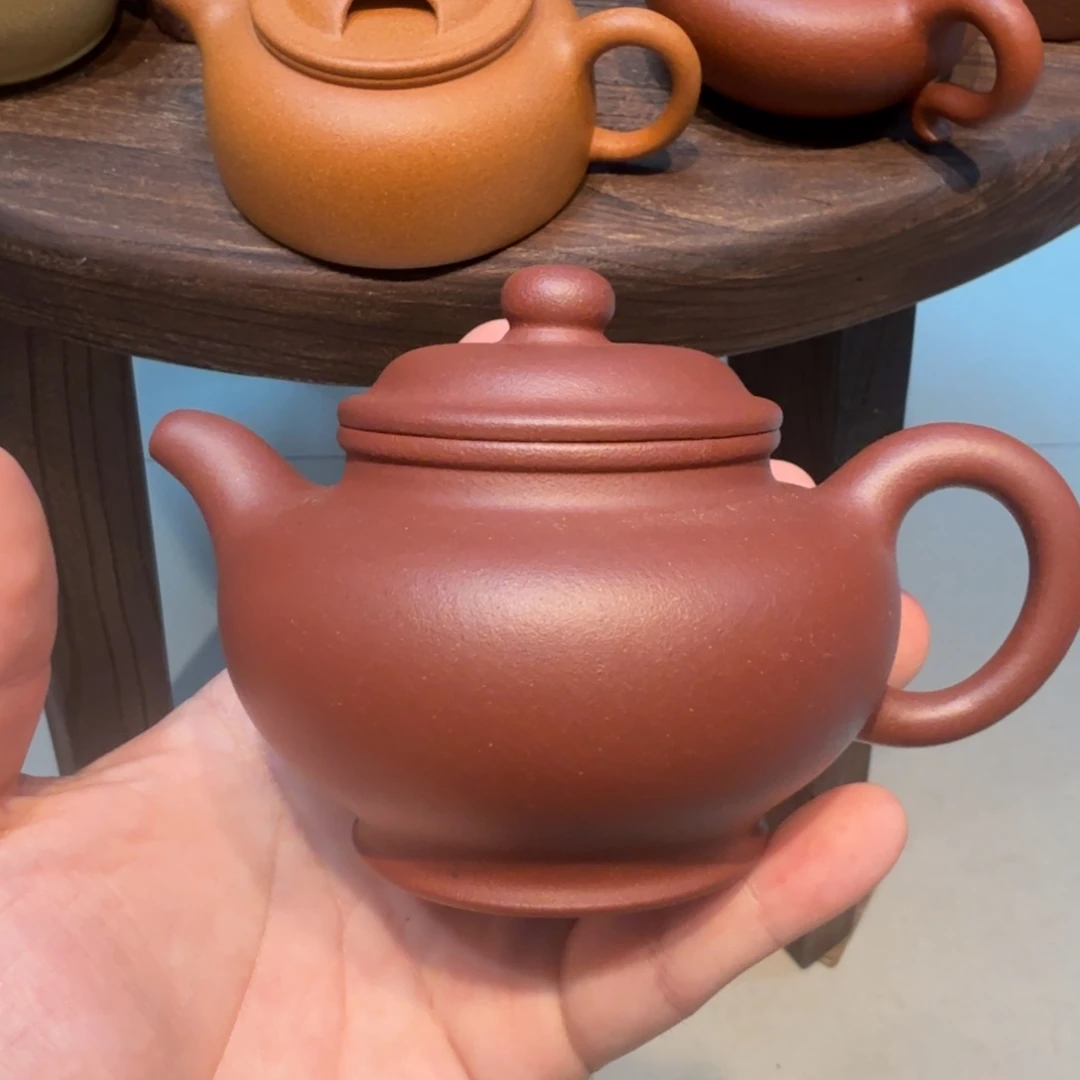 紫砂茶杯桃花泥壶