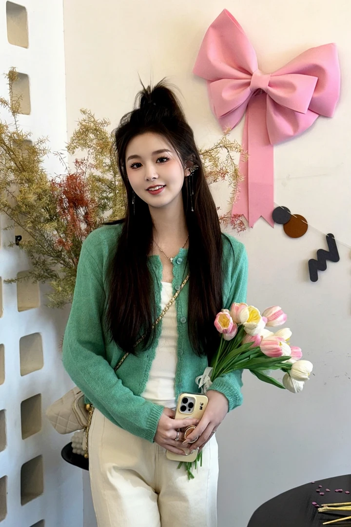 宿慕SUMU 女款针织衫 2-23 春季2025新款时尚休闲针织衫M000K2