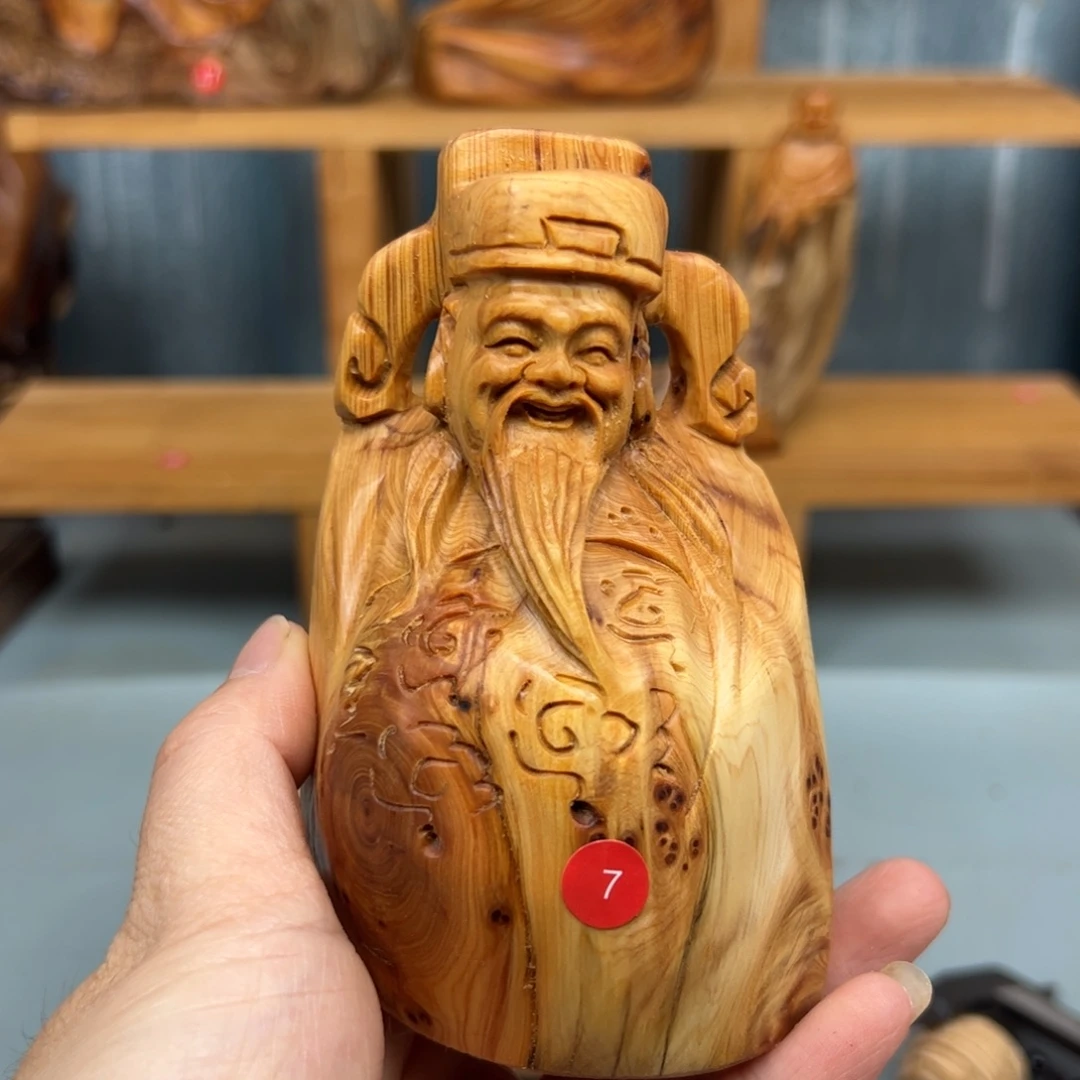 宝***妈木崖柏木摆件手把件，