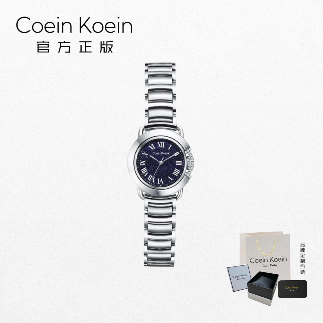 Coein Koein【官方正版】CK2598小小球气质小众镶钻罗马女士手腕表