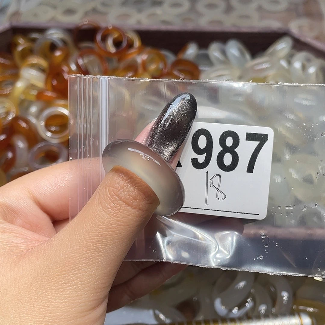 玛瑙/玉髓未镶嵌戒指987