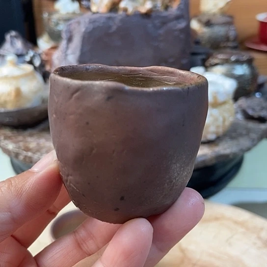 杯闻香杯 手捏杯 柴烧裸烧