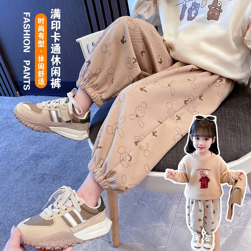 时尚卡通长裤2025春节新款品质童装洋气爆儿童休闲裤品质童装
