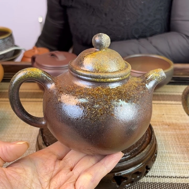 茶壶紫砂底槽清柴烧260cc