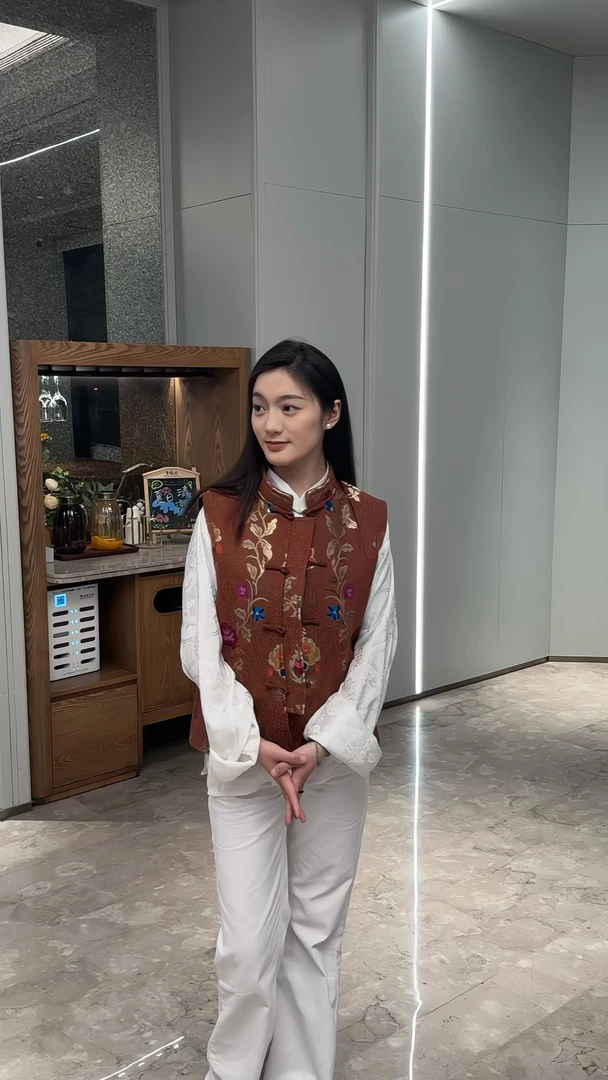 【西藏新疆包邮】马甲服装套装提花加厚中国风藏服红色时尚民族风