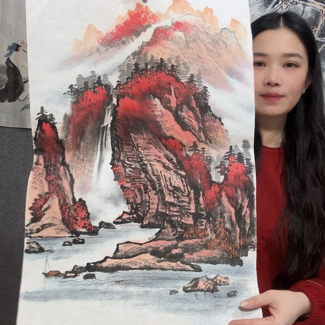 吃***货纯手工手绘作品国画艺术