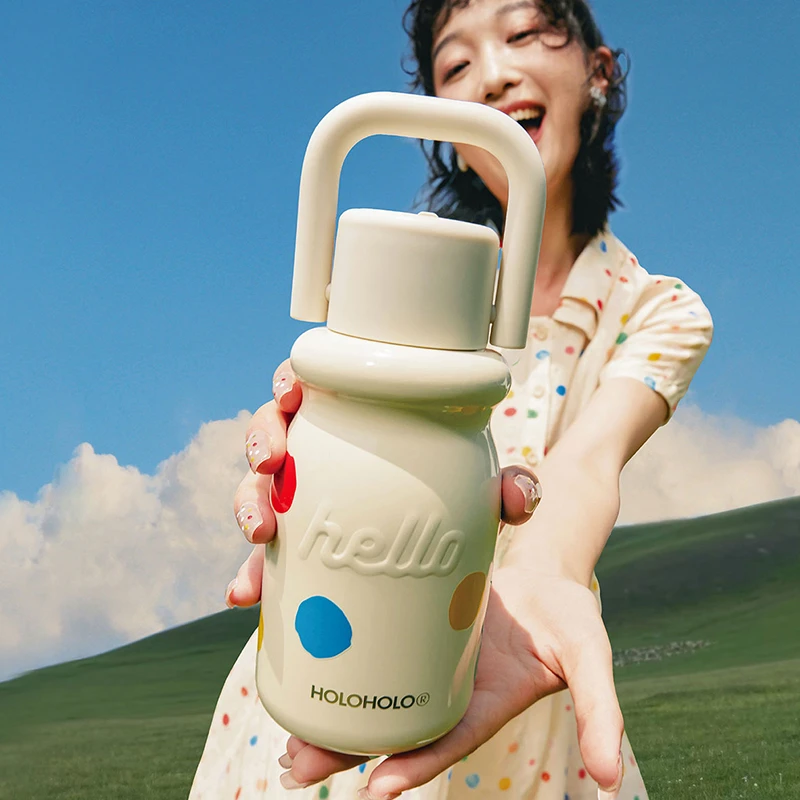 holoholo新款小奶杯子2024随行咖啡保温杯女高颜值便携不锈钢水杯