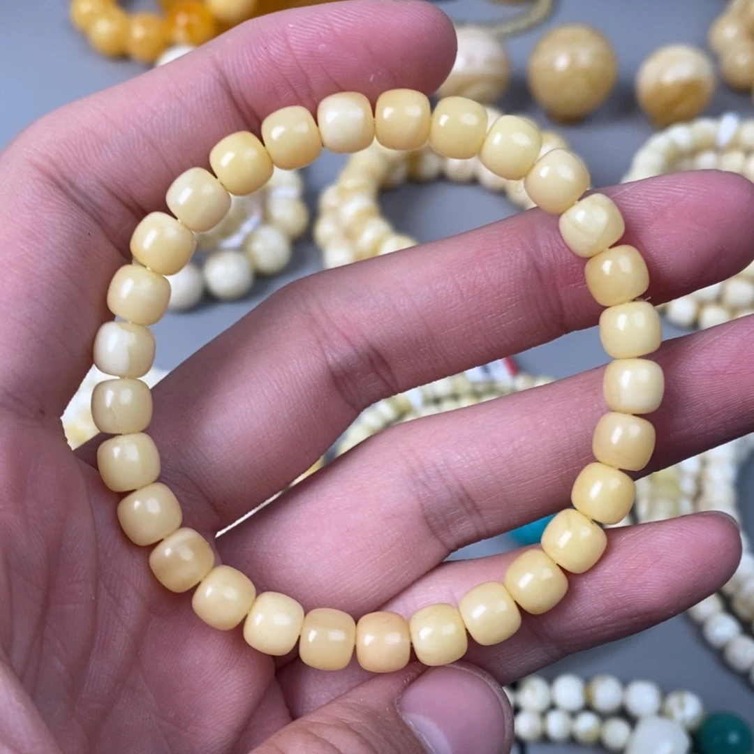 琥珀珠宝奇石未镶嵌7mm