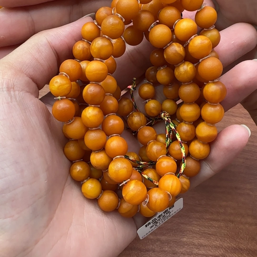 手链琥珀未镶嵌蜜蜡多圈8m