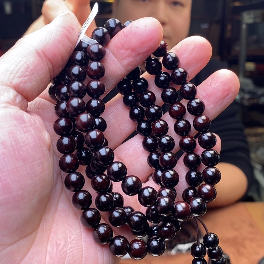 檀香紫檀（小叶紫檀）手串/手链蓝**球43克