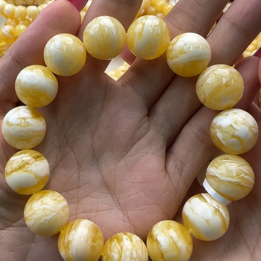 琥珀未镶嵌手链蜜蜡手串