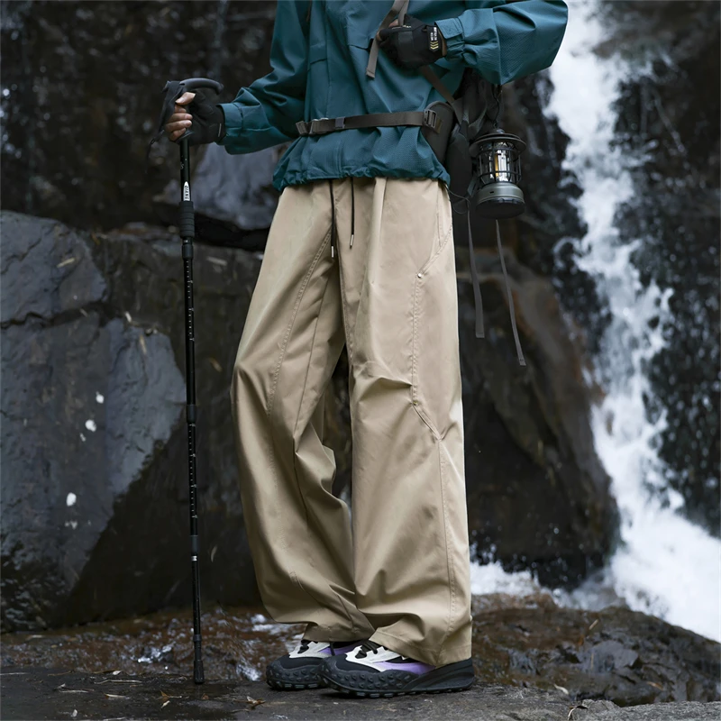 秋季长裤常规多口袋工装裤潮牌美式休闲裤百搭裤子户外山系直筒裤