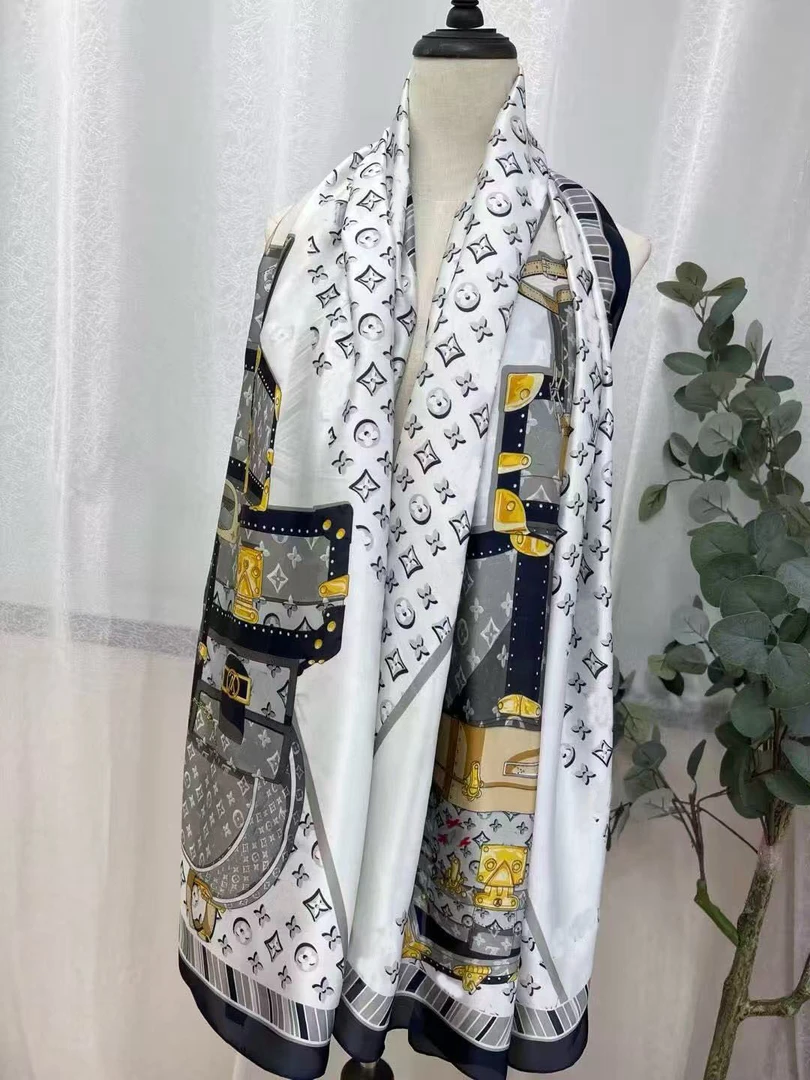 014【非市面货】【代工厂余货】180*90cm高版本100桑蚕丝丝巾百宝箱0-