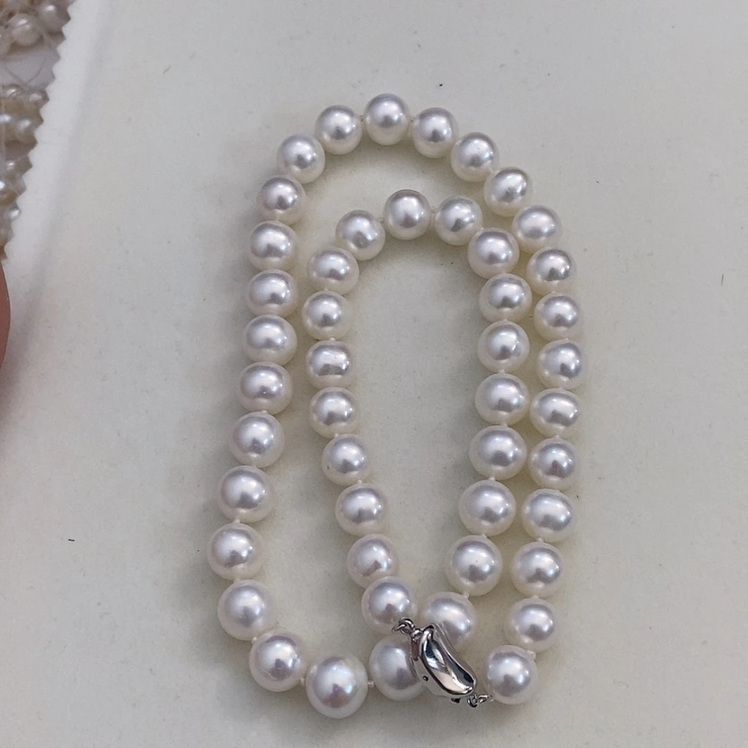 银S925镶嵌淡水珍珠颈饰