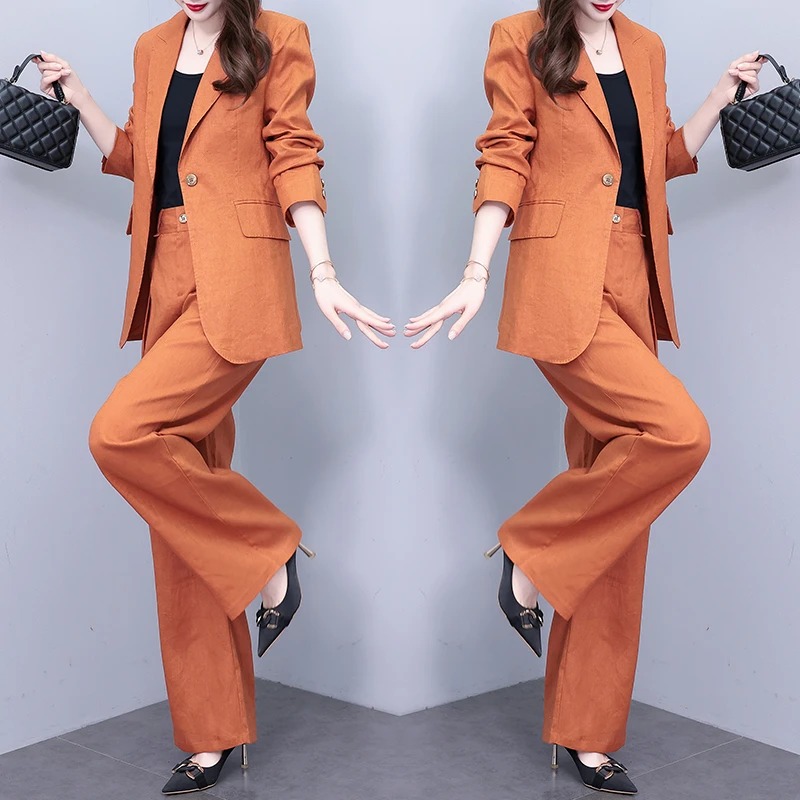 2025秋季最新款法式轻职风小香风休闲风时尚套装裤子女装肯豆风