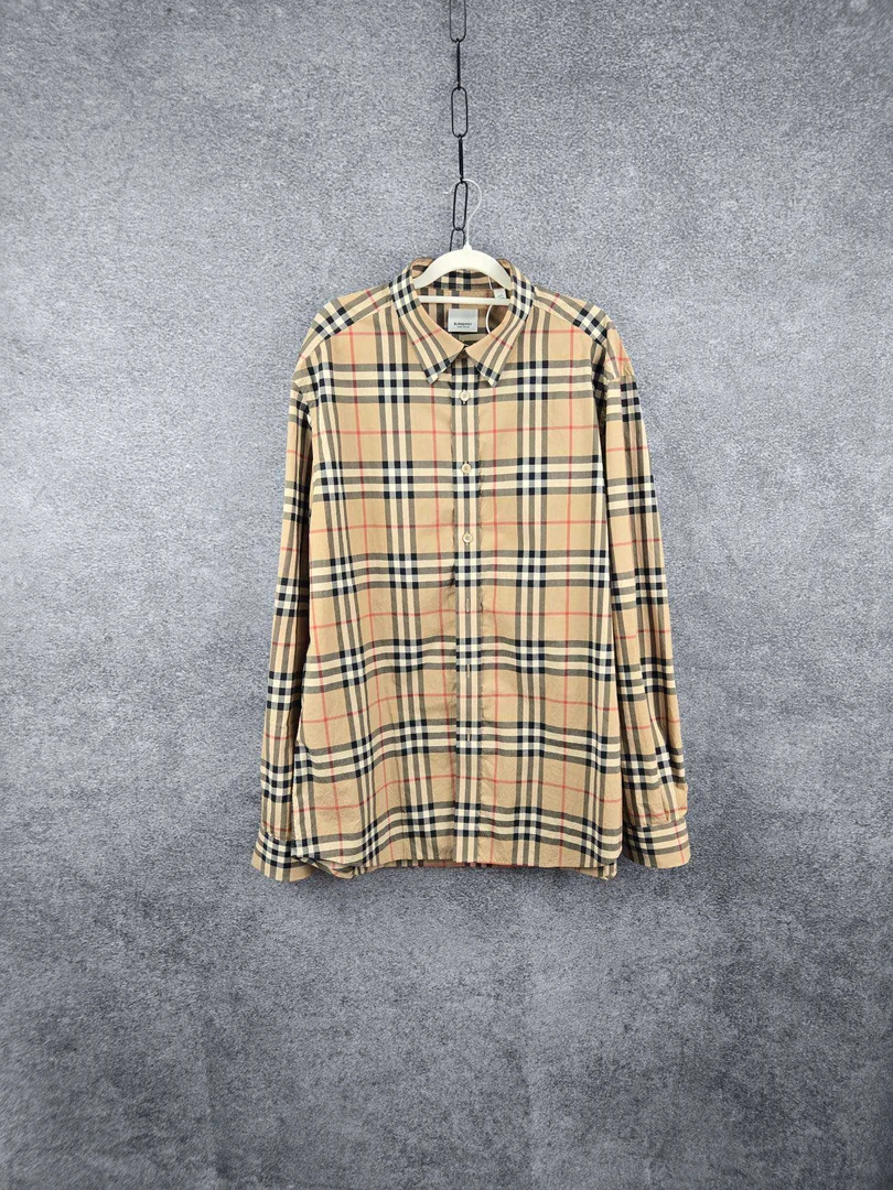 99新 BURBERRY/博柏利 CZF1105/经典格纹衬衣/尺码XXL